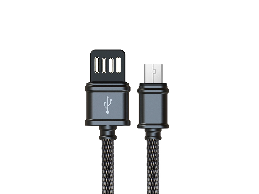 Factory Price Metal Head Stainless Steel Braided 2A Super Fast Micro USB 2.0 Data Sync Charging Cable for Android Samsung S4 S6