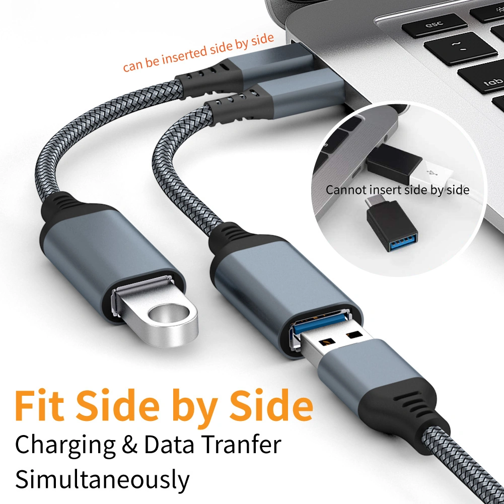 USB 3.0 Charging and Data USB C to USB Female OTG Cable