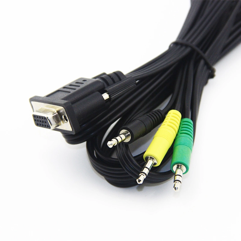 Custom RS232 Serial Cable dB15 D-SUB Cable VGA Male to 33.5mm Male Cable