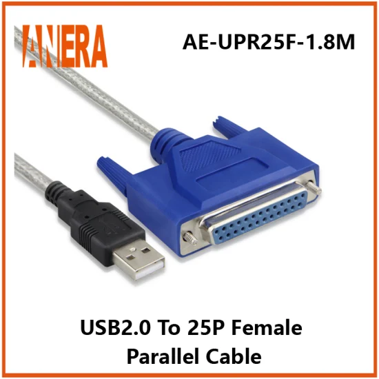 Cavo per stampante parallela Ae-Upr25f-1m USB 2.0 maschio a 25 pin dB25 femmina cavo per stampante