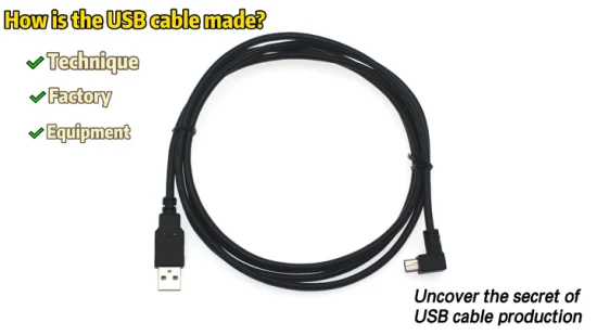 Costom HD USB2.0 A maschio a Mini USB B femmina Cavo USB da 90 gradi per ricarica rapida e trasferimento dati