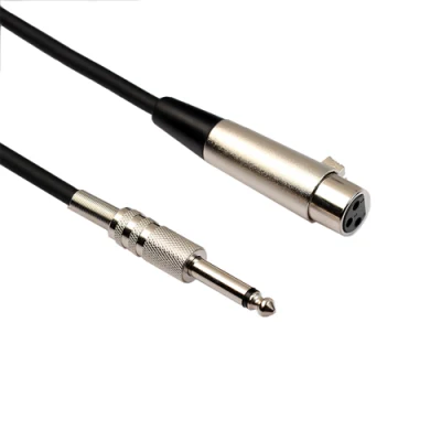 Cavo audio da 1 metro XLR femmina a cavo per microfono stereo audio video TRS maschio da 6,3 mm