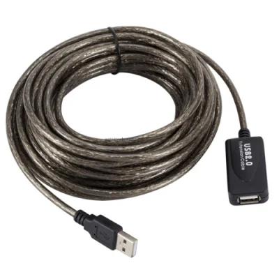 Cavo di prolunga USB 2.0 maschio-femmina diretto da 10 m in fabbrica con chip e amplificatore di segnale per mouse stampante per schede di rete wireless