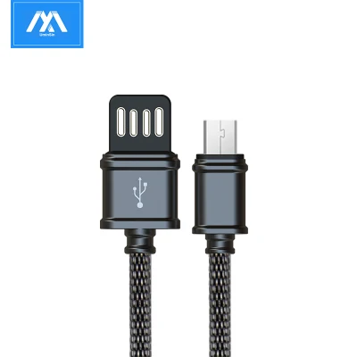 Cavo di ricarica per sincronizzazione dati Micro USB 2.0 super veloce intrecciato in acciaio inossidabile con testa in metallo di prezzo di fabbrica per Android Samsung S4 S6