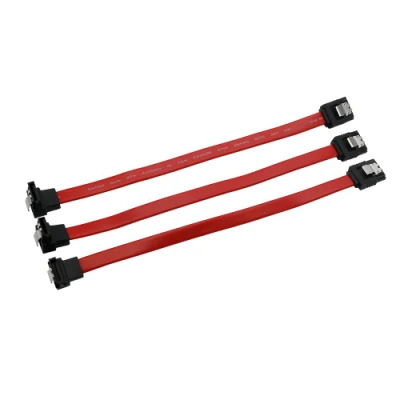 Rosso SATA 3.0 Dual SATA 7 pin dritto a 90 gradi maschio femmina a femmina disco rigido 6 Gbps Cavo ATA con bloccaggio